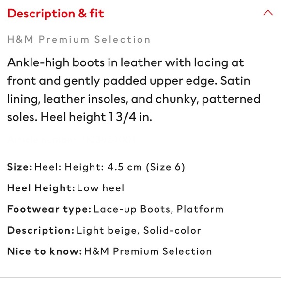 H&M Leather Ankle Boots - Picture 3 of 3